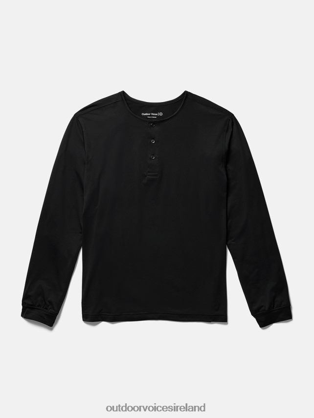 Clothing IE Outdoor Voices Men CloudKnit Henley Black HNT0ZV151