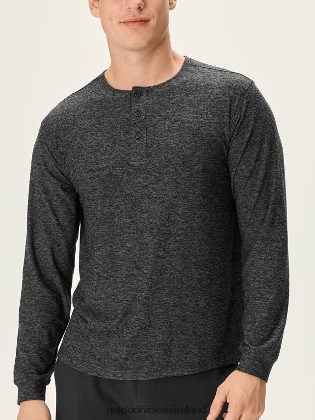 Clothing IE Outdoor Voices Men CloudKnit Henley Charcoal HNT0ZV152